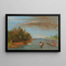 Beutel und Fox, die in Kanus navigieren - George Catlin — gerahmtes Bild an der Wand