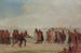 TchungKee, ein Mandan-Spiel, das mit einem Ring und einem Stock gespielt wird - George Catlin — Ansicht des Kunstwerks
