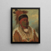 Der Anführer der Weißen Wolke der Iowas - George Catlin — gerahmtes Bild an der Wand