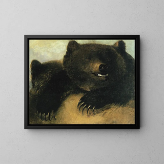 Waffen und Physiognomie des Grizzlybären - George Catlin — gerahmtes Bild an der Wand