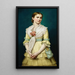Portrait einer jungen Frau - George Chickering Munzig — gerahmtes Bild an der Wand