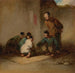 Eine Straßenszene in Macao mit fünf Männern beim Spielen - George Chinnery — Ansicht des Kunstwerks