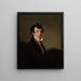 Portrait eines Gentlemans mit braunem Mantel und roter Krawatte - George Chinnery — gerahmtes Bild an der Wand