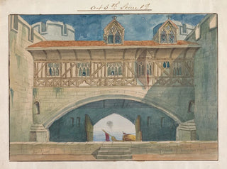 Dekor für die Darstellung von Richard II von Charles Kean im Princess's Theatre am 12. März 1857, Akt 5, Szene 1 - George Cressal Ellis — Ansicht des Kunstwerks