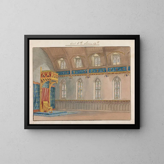 Dekor für die Darstellung von Richard II von Charles Kean im Princess's Theatre am 12. März 1857, Akt 5, Szene 4 - George Cressal Ellis — gerahmtes Bild an der Wand