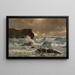 Eine unruhige See bei Moeraki - George Edmund Butler — gerahmtes Bild an der Wand