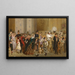 Das Postamt eine Minute vor sechs Uhr - George Elgar Hicks — gerahmtes Bild an der Wand