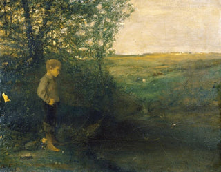 Junge beim Angeln - George Fuller — Ansicht des Kunstwerks