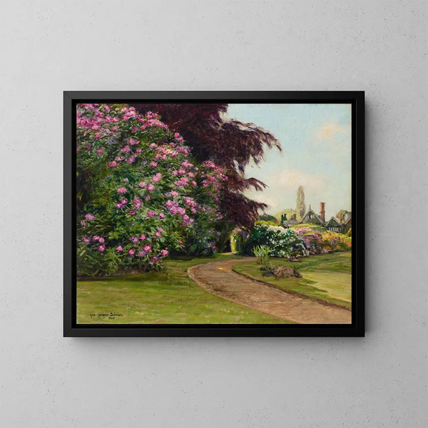 Garten Englisch - George Gardner Symons — gerahmtes Bild an der Wand
