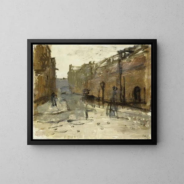 Die Straße in Rotterdam - George Hendrik Breitner — gerahmtes Bild an der Wand