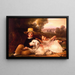 Portrait von zwei Kindern - George Henry Harlow — gerahmtes Bild an der Wand