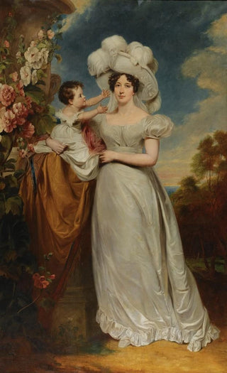 George Henry Harlow - Portrait of a Lady And Child.webp