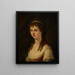 Portrait einer jungen Frau - George Henry Harlow — gerahmtes Bild an der Wand