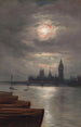Die Fluss bei Mondschein - George Hyde Pownall — Ansicht des Kunstwerks