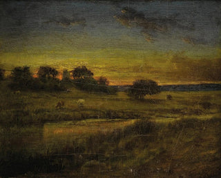 Weide bei Morgengrauen - George Inness — Ansicht des Kunstwerks