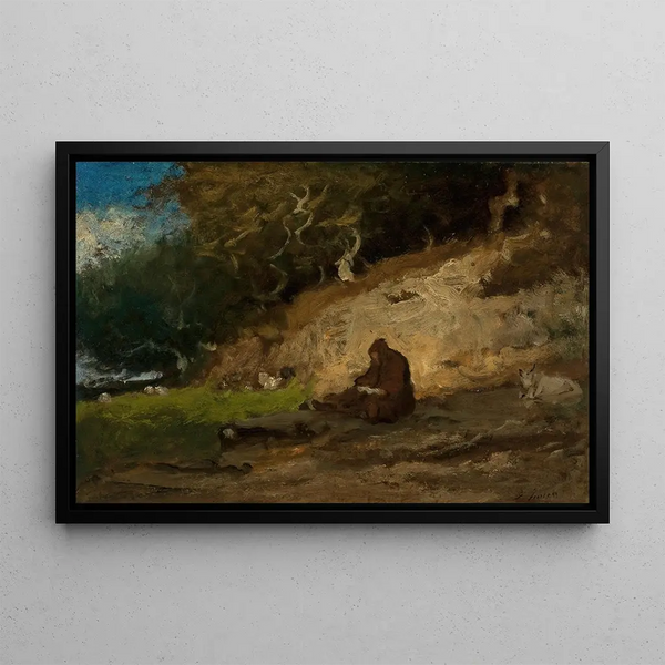 L'Ermite - George Inness — gerahmtes Bild an der Wand