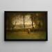 Ramasseurs de bois un après-midi d'automne - George Inness — gerahmtes Bild an der Wand