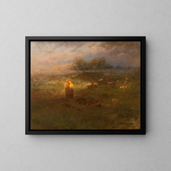 Nachmittag in Gold - George Inness Jr — gerahmtes Bild an der Wand