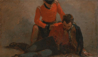 George Jones - A Highlander Black Watch attending a General of Hussars possibly Lord Uxbridge a study for The B.webp