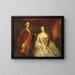 Ein Mann und eine Frau, wahrscheinlich von der verschwundenen Familie des Little Park House, Wickham, Hampshire - George Knapton — gerahmtes Bild an der Wand