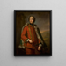 Portrait von Walter Smythe, Viertelansicht, in Uniform mit grünem Umhang mit Pelzfutter - George Knapton — gerahmtes Bild an der Wand