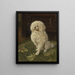 Caniche auf einem grünen Teppich - George L. Harrison — gerahmtes Bild an der Wand