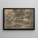 Landschaft mit Bäumen - George Lambert — gerahmtes Bild an der Wand