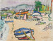 am Strand im Süden Frankreichs - George Leslie Hunter — Ansicht des Kunstwerks