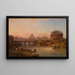 Sonnenuntergang über dem Tiber, Rom - George Loring Brown — gerahmtes Bild an der Wand