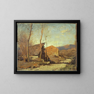 Nachmittags im späten Herbst - George M. Bruestle — gerahmtes Bild an der Wand