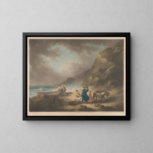 Fischer - George Morland — gerahmtes Bild an der Wand