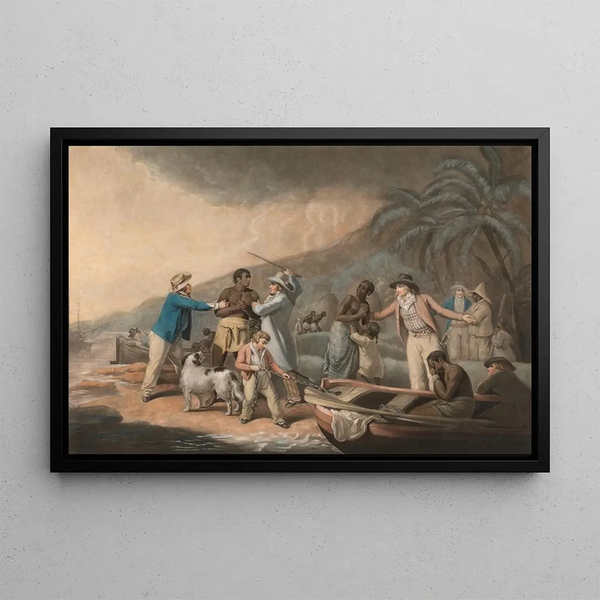 La Traite des esclaves - George Morland — gerahmtes Bild an der Wand