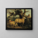 Zwei Schafe in einer Landschaft - George Morland — gerahmtes Bild an der Wand