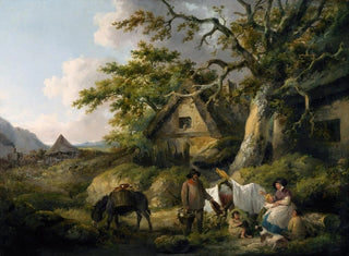 Ansicht in Enderby, Leicestershire - George Morland — Ansicht des Kunstwerks