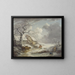 Winterlandschaft - George Morland — gerahmtes Bild an der Wand