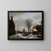 Markt der Mühlen in Amsterdam mit dem Gebäude Het Zeerecht im Winter - George Pieter Westenberg — gerahmtes Bild an der Wand
