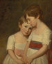 Doppelporträt von zwei Brüdern und Schwestern - George Romney — Ansicht des Kunstwerks