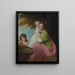 Gruppenporträt von Dorothy Stables 1753-1832 mit ihren Töchtern Harriet 1774-1827 und Maria 1775-1821 in einer bewaldeten Landschaft - George Romney — gerahmtes Bild an der Wand