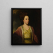 Portrait von Frances Alicia Bennet - George Romney — gerahmtes Bild an der Wand