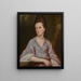 Portrait von Fräulein Joan Knatchbull - George Romney — gerahmtes Bild an der Wand
