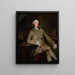 Portrait eines sitzenden Edelmanns, wahrscheinlich William Suddel de Lancaster - George Romney — gerahmtes Bild an der Wand
