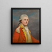 Portrait eines Gentlemans - George Romney — gerahmtes Bild an der Wand