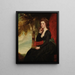 Portrait einer Dame, traditionell als Anne, Countess of Clare, identifiziert - George Romney — gerahmtes Bild an der Wand