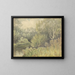 Szene am Fluss ohne Titel mit Weiden - George Sherriff — gerahmtes Bild an der Wand