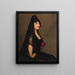 Portrait von Marcelle Azra Hincks, Gräfin Morphy, mit einer spanischen Mantille - George Spencer Watson — gerahmtes Bild an der Wand