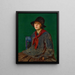 Portrait einer Mädchen - George Spencer Watson — gerahmtes Bild an der Wand
