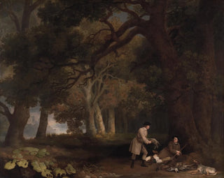 Ein Ruhetag nach der Jagd - George Stubbs — Ansicht des Kunstwerks