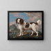 Spaniel Norfolk braun und weiß - George Stubbs — gerahmtes Bild an der Wand