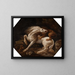 Pferd angegriffen von einem Löwen - George Stubbs — gerahmtes Bild an der Wand