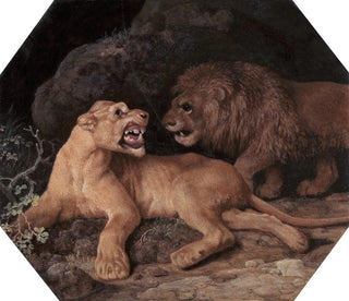 Löwe und Löwin - George Stubbs — Ansicht des Kunstwerks